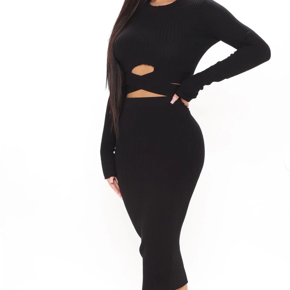 Fashion Nova - What You're Looking For Sweater Midi Skirt Set